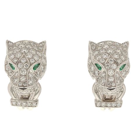 panthere cartier earrings viola|cartier solitaire earrings.